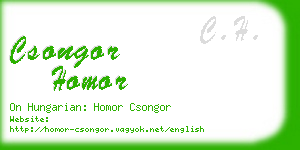 csongor homor business card